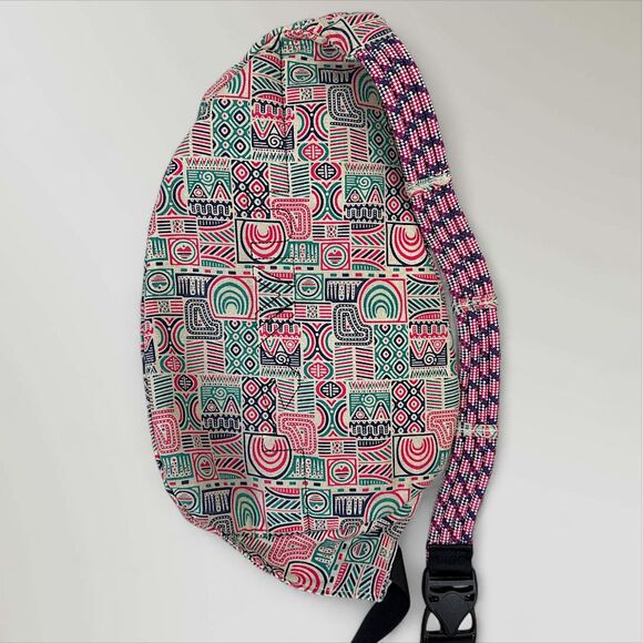 Kavu Rope Sling Rope Bag Backpack Blue White Aztec Southwestern Boho Crossbody - Picture 3 of 3